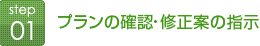 プランの確認・修正案の指示